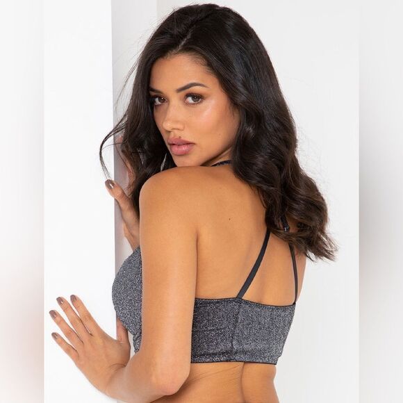 Pour Moi All That Glitters Front Fastening Longline Bra SilverGrey 36C nwt in pk - Picture 3 of 8